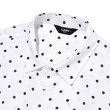 オーバーフィットドットプリントシャツ/OVERFIT DOT PRINT SHIRT-WHITE