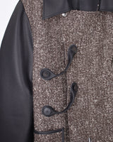 ヘリンボーンブレンドラグランスリーブコート/wool-blended Raglan-sleeve Coat