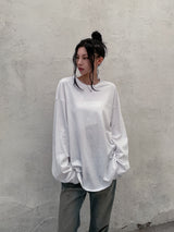 (UNISEX) シルキーデイリーオーバーウォーマー長袖
