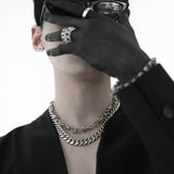 10mm トローン リンク ネックレス / [BLESSEDBULLET]10mm thron link  necklace_vintage silver