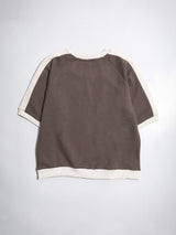 バーシティハーフフットボールスウェットシャツ / VARSITY HALF FOOTBALL SWEATSHIRTS-MUD BROWN