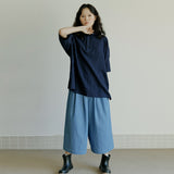 ハーフヘンリーネックシャツ / unisex half henlyneck shirts navy