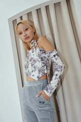 フラワーアンバランスT / flower unbalance t _ ivory