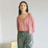 GLITTER KNIT CARDIGAN SET_PINK (EEOO1CDR03W) (6541193937014)