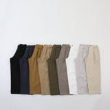 LMN Two-Tuck Half-Bend Cotton Pants (9 colors)