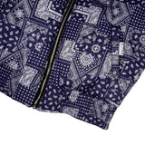 [UNISEX] `CUL` Reversible Leather and Paisley Bomber Jacket (Navy) (6656426606710)