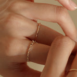 14K gold cognac diamond rough ring (6679707549814)