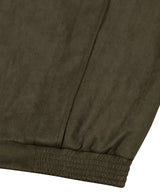 87-STAN029 [Vegan Suede] Multi-placket Suede Jacket Khaki