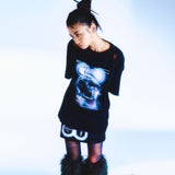 カットアウトグラフィックTシャツ / 222 Cutout graphic t-shirts - Black