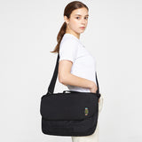 ビーニードッグエンブロイダリーストライパークロスメッセンジャーバッグ / Beanie Dog Embroidery Striper Cross Messenger Bag