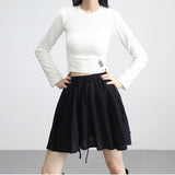 [NONCODE] New Dell Embroidery Crop T-shirt
