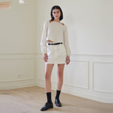 ワンタックミニスカート/ONE TUCK MINI SKIRTS (WHITE)
