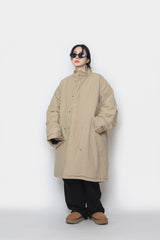 ロングボンバーパッディドジャケット