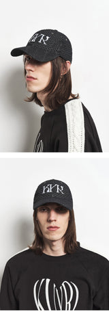 KYR Signature Logo Embossing Denim Ball Cap (Vintage Black)