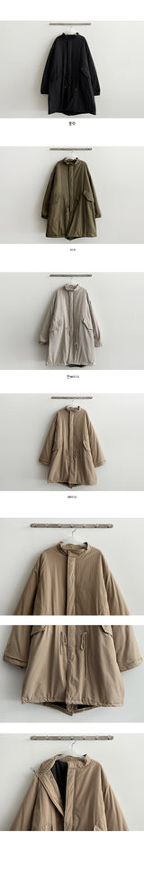[Padding lining] デインワンボキシーストリングロングボンバージャケットジャンパー