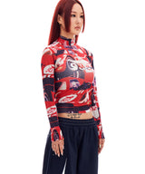 [Archive Bold X Diadora] RACING MESH CROP TOP (RED)