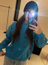 [SALE] blue flower knit