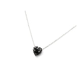 クリスタルハートネックレス (Black)