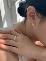[92.5silver] glitter volume drop ring