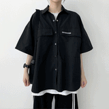 ポケットスナップショートスリーブシャツジャケット / Latu Pocket Snap Short-Sleeved Shirt Jacket