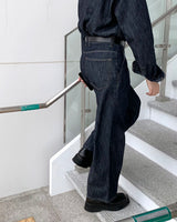 モノリネンツータックデニム / LE Mono Denim Long-Sleeved Shirt