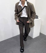 ピンタック ワイド スラックス / SK Pintuck Wide Slacks (3 colors)