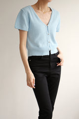 フラットクロップジーンズ / FLAT CROP JEANS / SLIM STRAIGHT PANTS