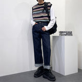 [ユニセックス]アカディアンニットベスト/[Unisex] Acadian knit vest (2 colors)