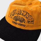 ウェア―ドセミサイクルコーデュロイフラットブリムキャップ/WEIRD SEMICIRCLE CORDUROY FLAT BRIM CAP (YELLOW)