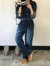 ディープオーシャンデニムセットアップシャツ