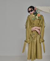 [自主製作] [Restock] ルーカスレザートレンチコート/LUCAS leather trench coat (2 color)