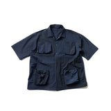 リップスタックポケットオーバーサイズドショートシャツ / LIPSTACK POCKET OVERSIZED SHORT SHIRTS (4552304558198)