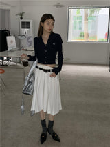 オーロラセーラートップ/Aurora Navy Collar Top