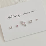 [5 set] pink butterfly piercing set