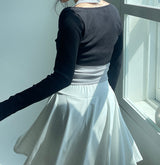 ピュアクロップドカーディガンホルターノースリーブセット / Pure cropped cardigan halter sleeveless set