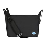 クラウドスマイル刺繍クロスカーブメッセンジャーバッグ / Sky Blue Cloud Smile Embroidery Cross Curved Messenger Bag