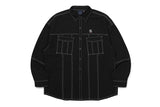 ツーポケットステッチシャツ / TWO POCKET STITCH SHIRT_BLACK