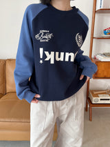 Football Color Matching Sweatshirt (2color)