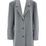 [UNISEX]ウールバックボタンマキシロングコート(ブラック)