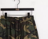 ポッケルヒップカモミリタリーバンディングワイドカーゴパンツ/ Pockel Hip Camo Military Banding Wide Cargo Pants