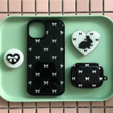 vintage black ribbon case (black)