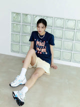 Peace and love shortPeace and love short sleeve T-shirts navy (6594388820086)