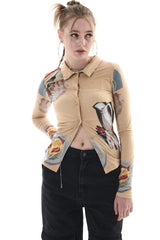 オブジェクトカラーシャツ/OBJET COLLAR T-SHIRT