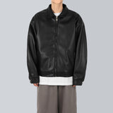 ビーガンレザージップアップジャケット / Vegan Leather Zip up Jacket