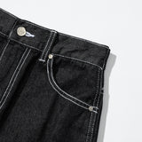 スティッチデニムミニスカート / STITCH POINT DENIM MINI SKIRT - BLACK