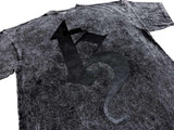 BETREZ OVERSIZED ACID WASH TEE - BLACK LOGO