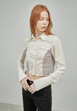 ウェーブクロップシャツ/WAVY CROPPED SHIRT