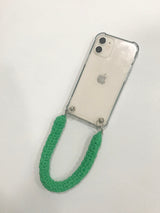 ハンドメイドフォンストラップ(ケースなし)/handmade phone strap - green