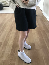 Capullo boucle half pants
