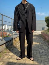 ハローリネンカッティングロングワイドパンツ